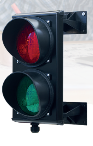 Ampel ROT /  GRÜN 18 LED 24V ALU