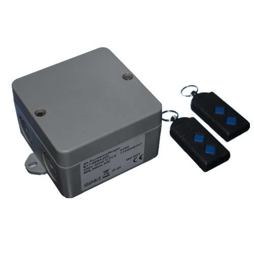 [SET-DI1.43A-2M] SET  2-Kanal Funkempfänger 230V ink. 2 Mini Handsender 433 MHz AM