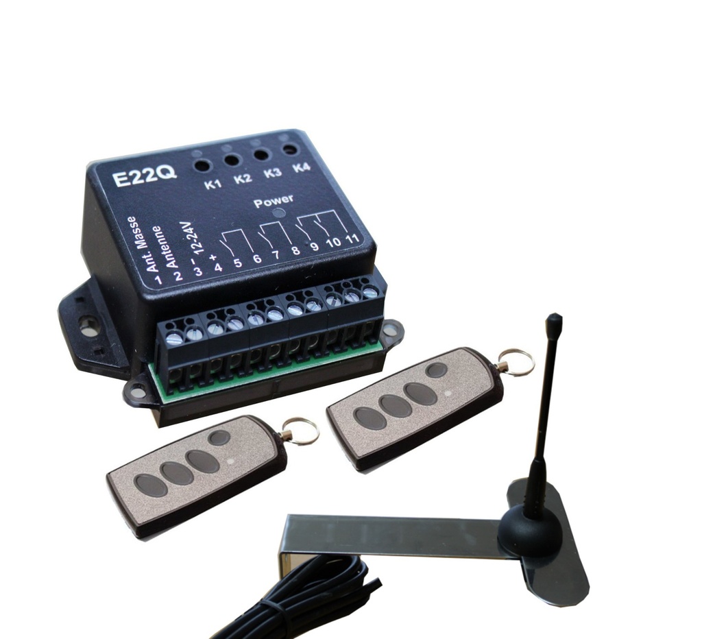 [SET-DI3.86A] SET  4 Kanal Funkempfänger inkl. 2 Handsender + Antenne 868MHz