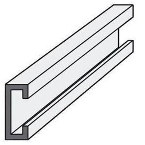 C-Schiene 24,5 mm für Gummidämpfer und Sicherheitskontaktleiste in 2 Meter
